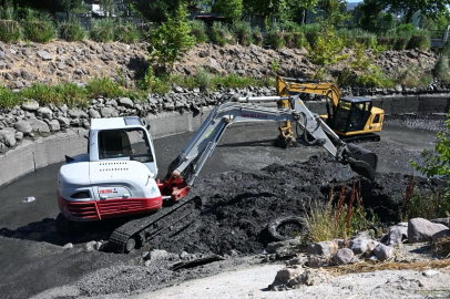 Manisa'da Safran Deresi temizleniyor