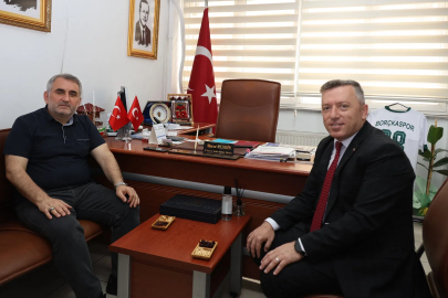 AÇÜ Rektörü Aydın’dan Basın Müdürü Keskin’e ziyaret