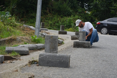 Giresun’da yol ve kaldırım çalışmaları sürüyor