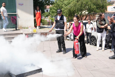 Ankara Keçiören'de personele afet ve yangın eğitimi