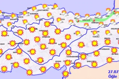 Hava sıcaklıkları 40 dereceye yaklaşacak