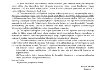 YÖK'ten deprem bölgesindeki üniversite öğrencilerine bir yıl daha özel öğrencilik hakkı