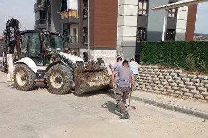 Yenimuhacir'de altyapı sonrası yol tamiratı