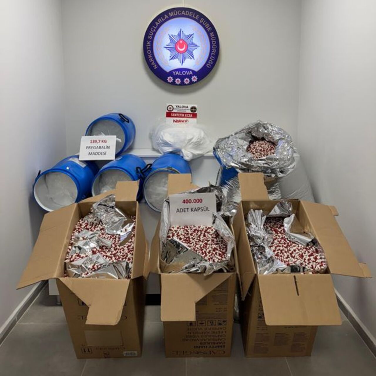 Yaklaşık 140 kilogram uyuşturucu ele geçirildi