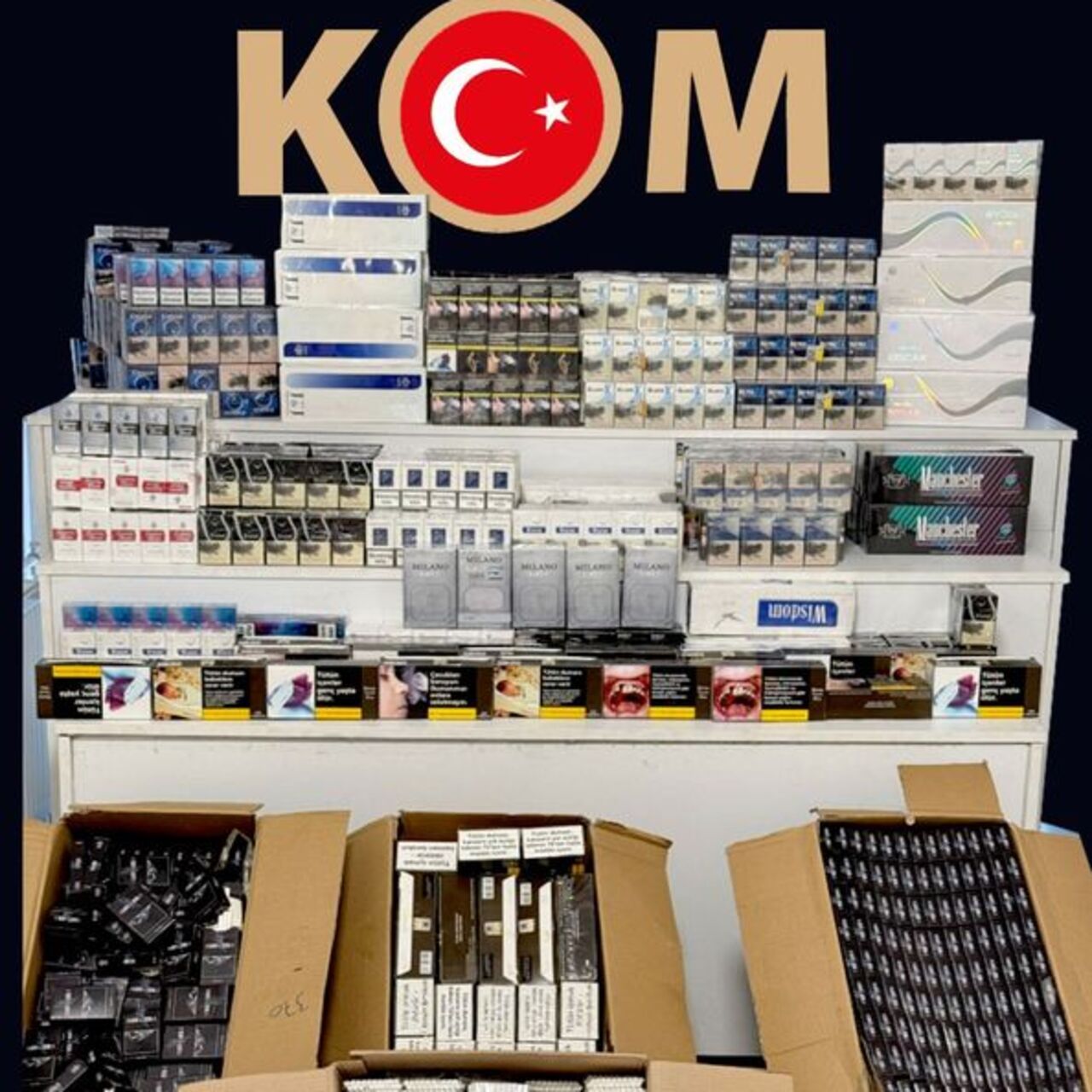 Kocaeli’de 73 bin makaron ele geçirildi