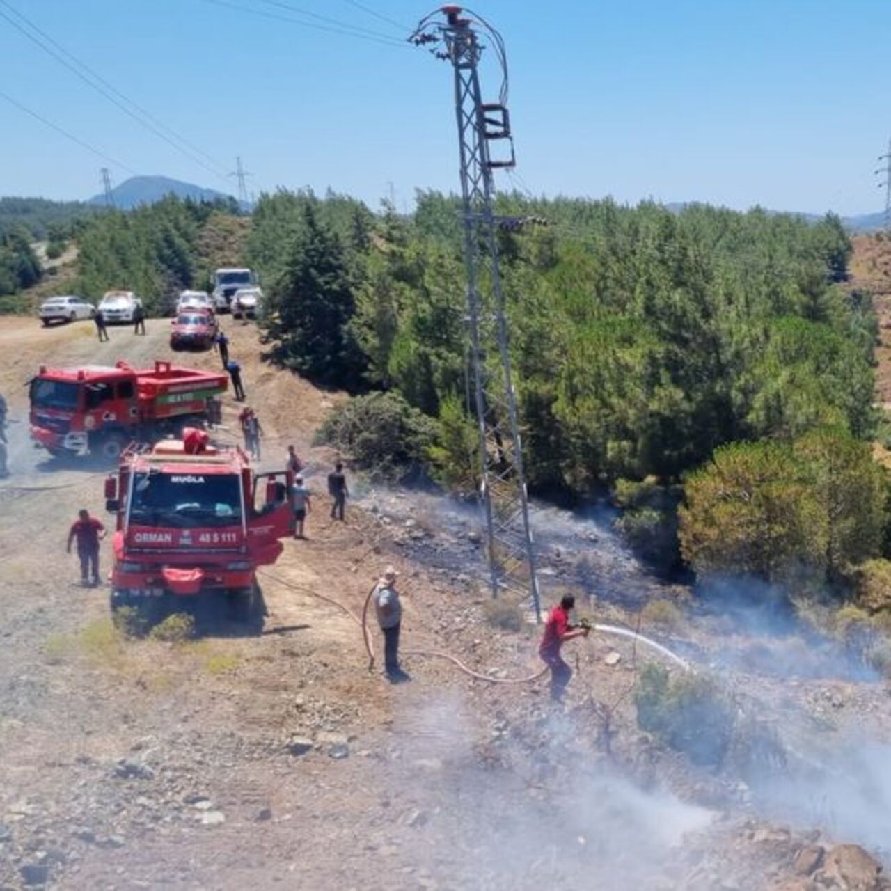 Marmaris’te orman yangını çıktı